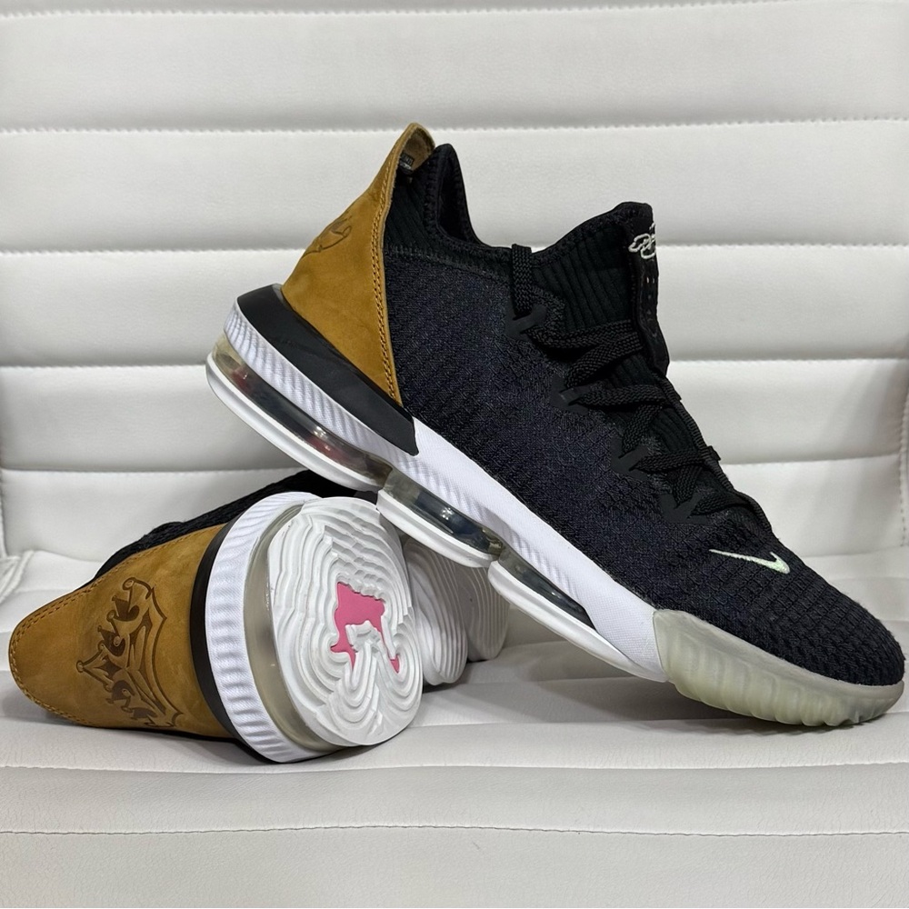Nike Lebron XVI 16 Low Soundtrack Black-Multi Color-Wheat Sz 10.5 [CI2668-001]
